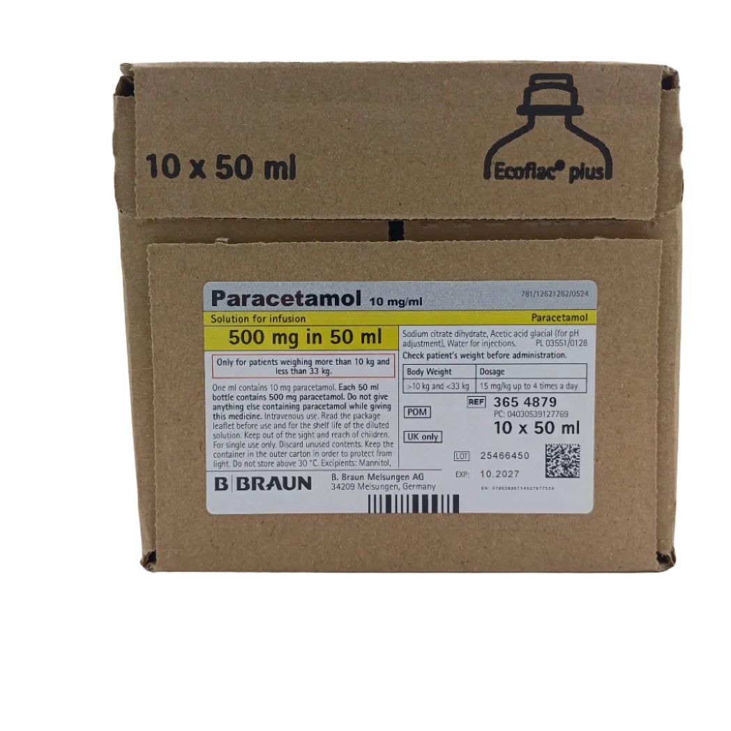 PARACETAMOL IV 10MG/ML (Plastic) 10X50ML