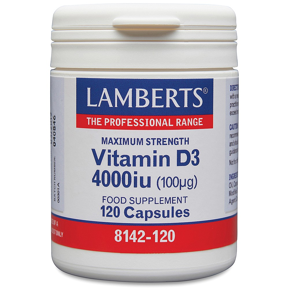 Vitamin D3 4000iu (100µg) - 120 Capsules