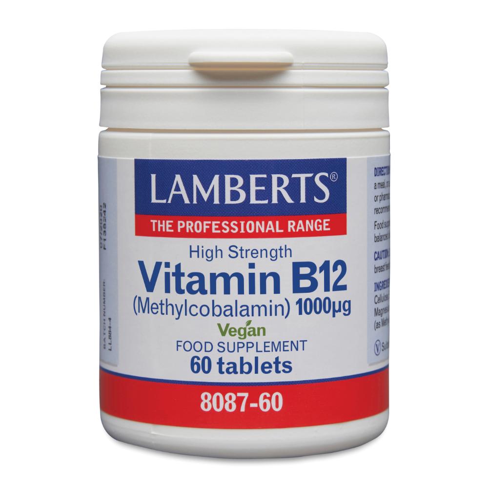 Lamberts Vitamin B12 1000ug High Strength - 60 tablets