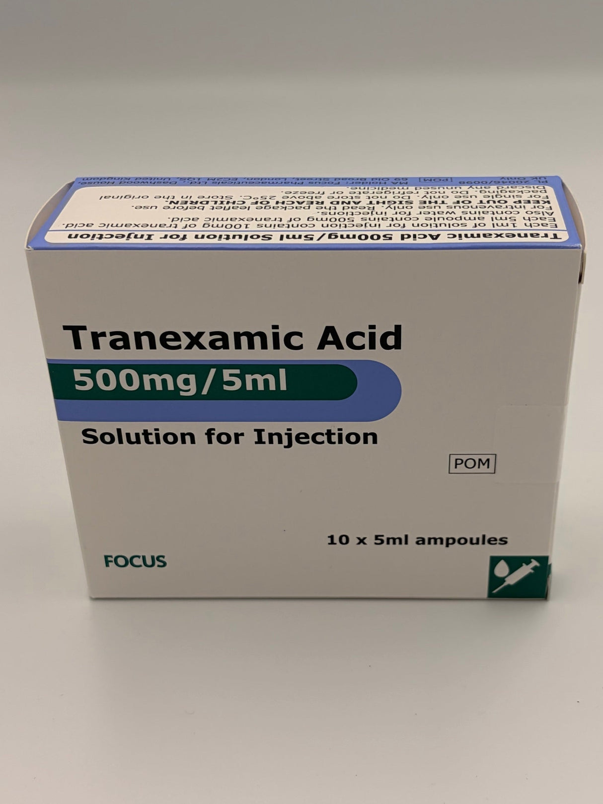 TRANEXAMIC ACID INJ 500MG/5ML (10X5ML)