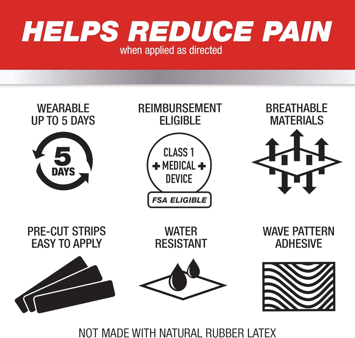 Mueller Typhoon Kinesiology Tape 5cm x 5m - 20 Pre-Cut I-Strips