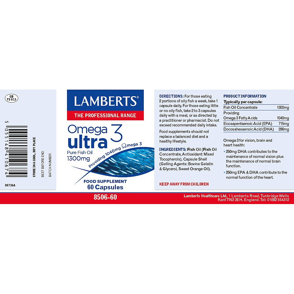 Lamberts Omega 3 Ultra - 60 capsules