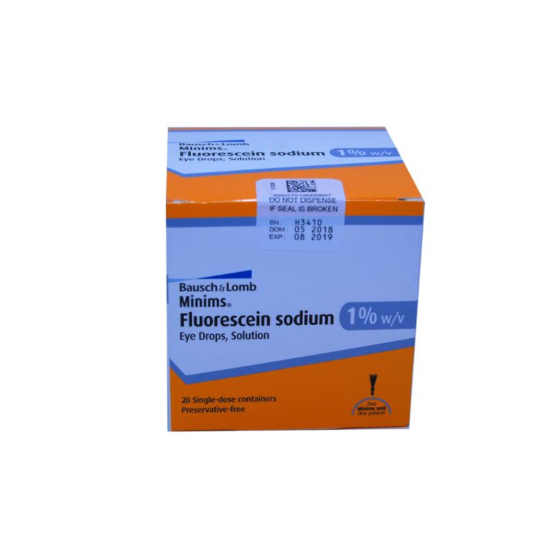 MINIMS FLUORESCEIN SOD 1% BP (20)