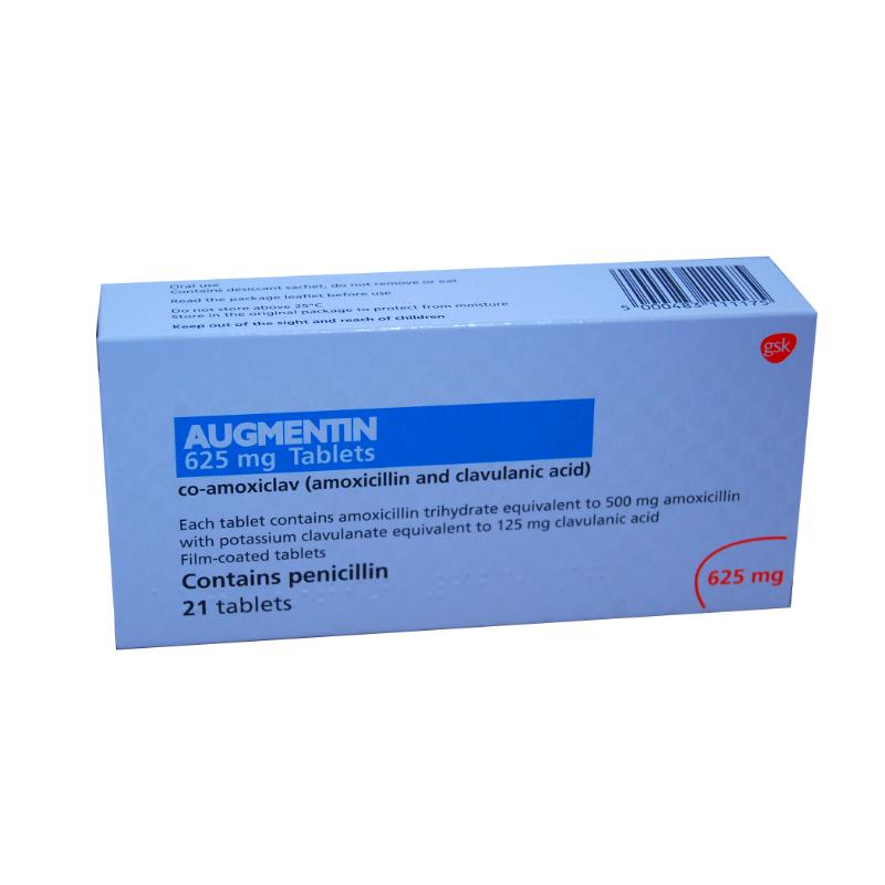 AUGMENTIN (co-amoxiclav) TAB 625MG (21)