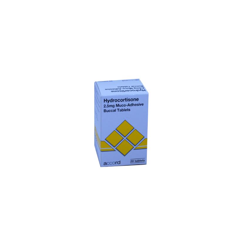 HYDROCORTISONE OROMUCO TAB 2.5MG SF (20)