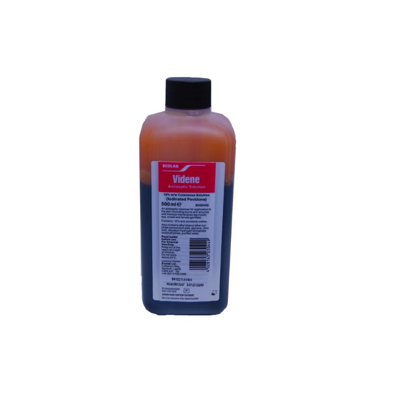 VIDENE ANTISEPTIC SOLUTION 10% (500ML)