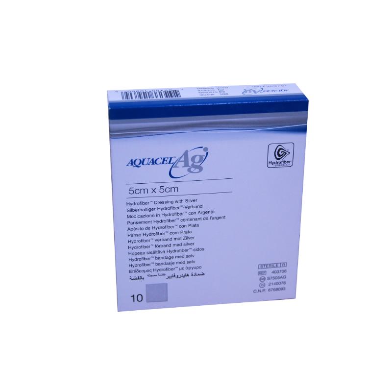 AQUACEL AG DRESSING 5X5CM S7505AG (10)