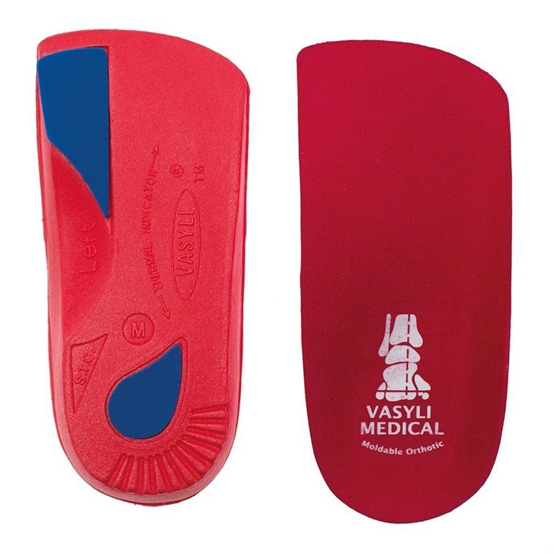 Vasyli Red 3/4 Length Custom Orthotics - VOL Orthotics