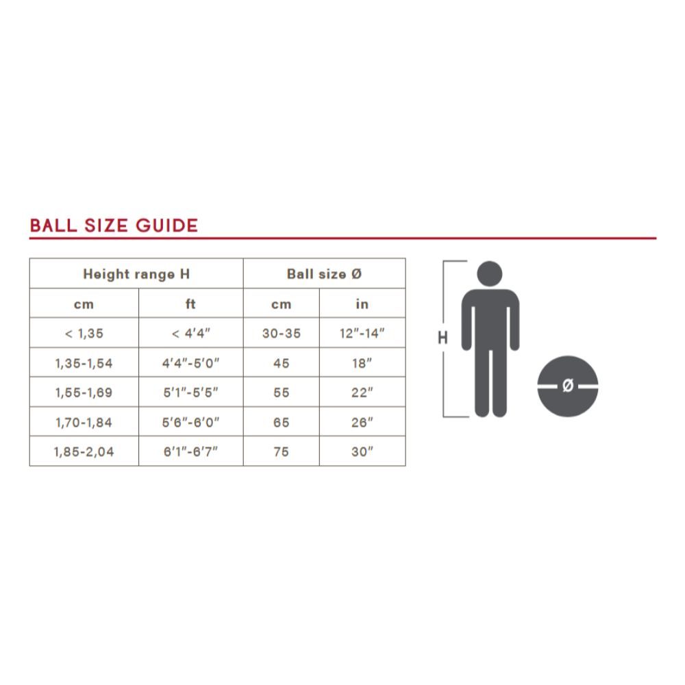 Gymnic Fit-Ball - Anti Burst Gym ball - 55, 65 or 75cm