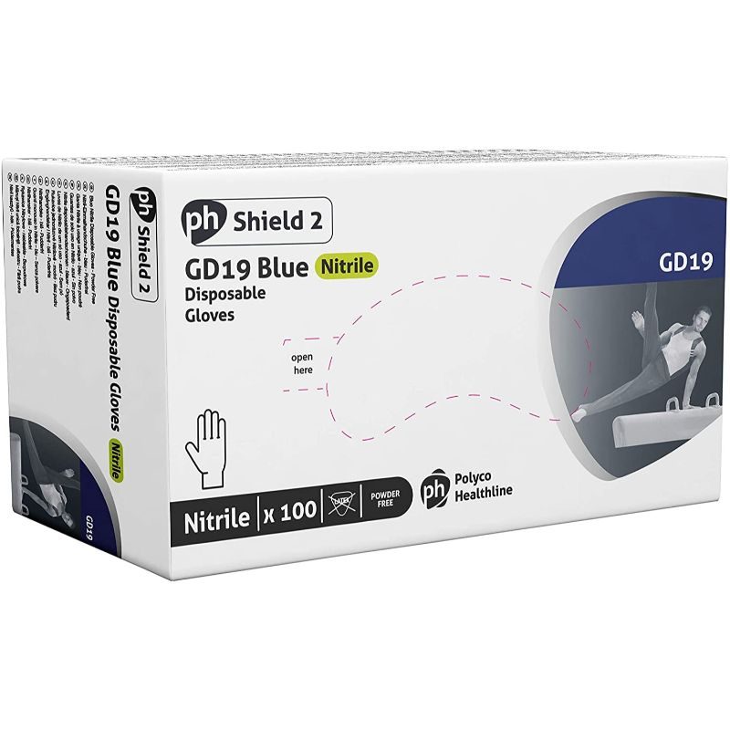 Shield Nitrile Disposable Gloves - Box of 100