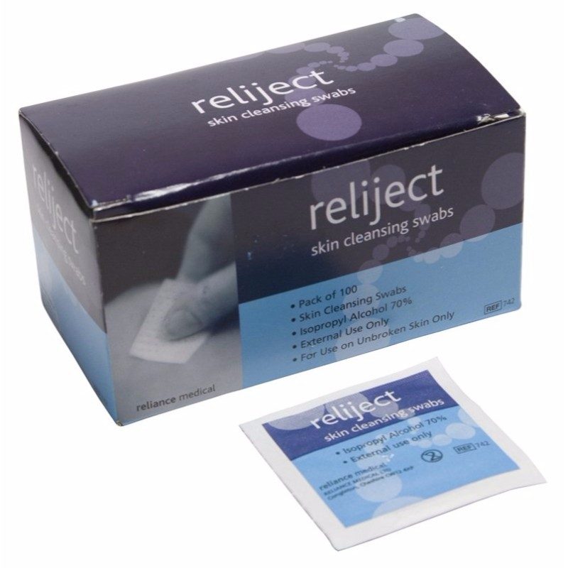 Reliance Medical Reliject Skin Cleansing Swabs