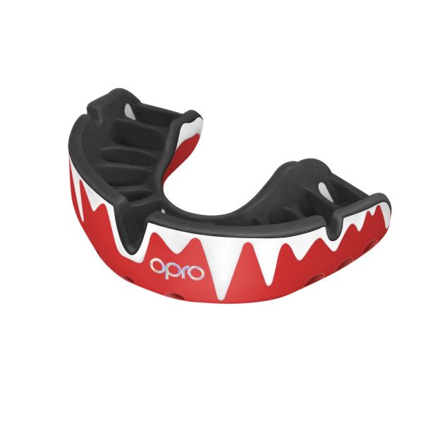 Opro Opro Unisex Platinum Sports Mouthguard, Red, Silver, Black