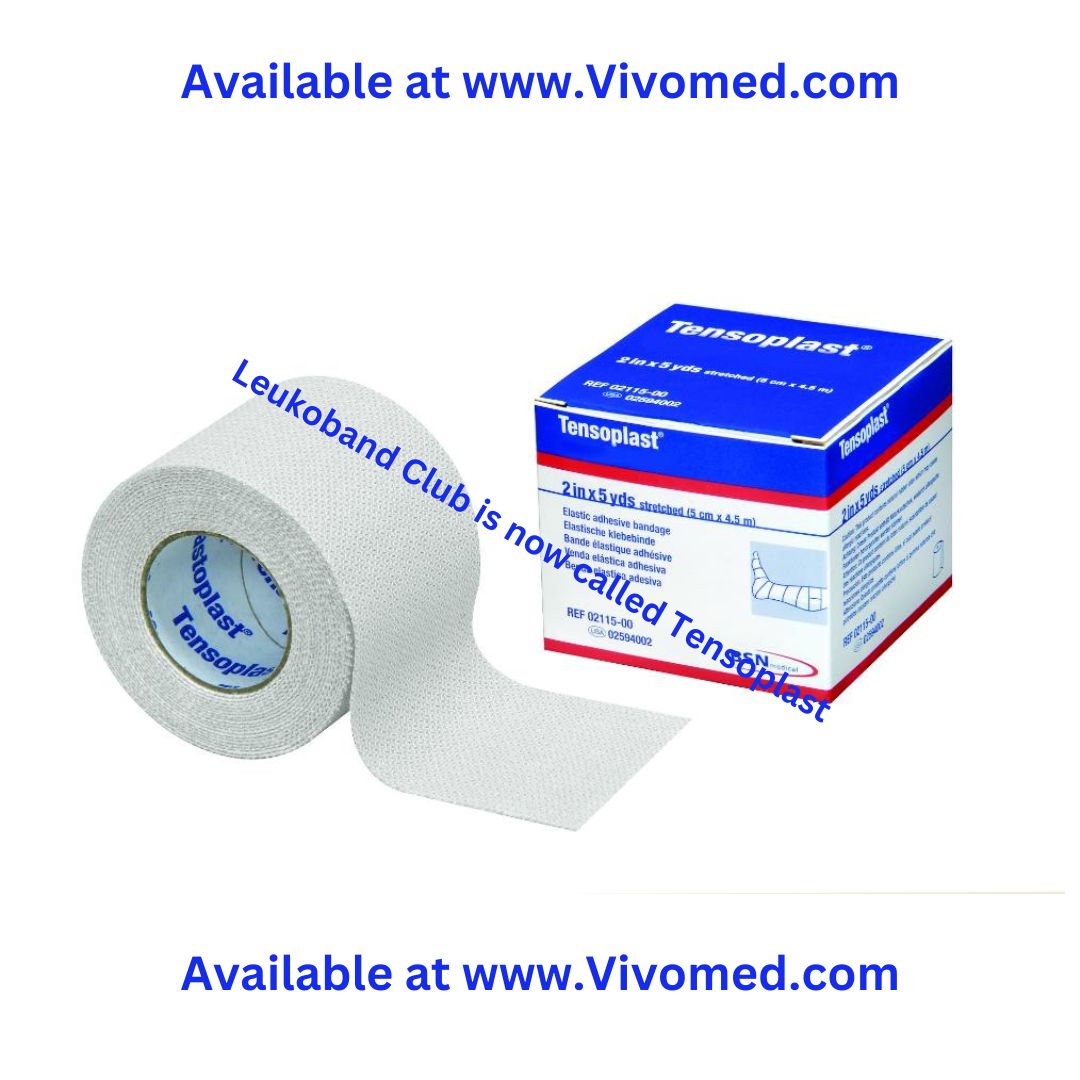 Leukoband Club Elastic Adhesive Bandage is now called Tensoplast EAB available at Vivomed