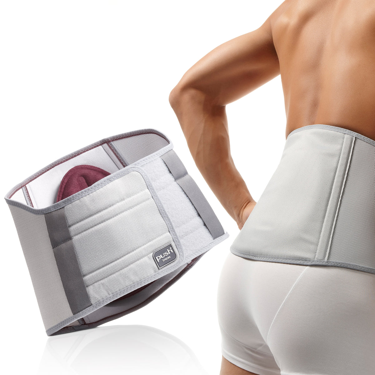 Push Braces Care Back Brace – Lightweight Lumbar Support for Everyday Lower Back Pain Relief
