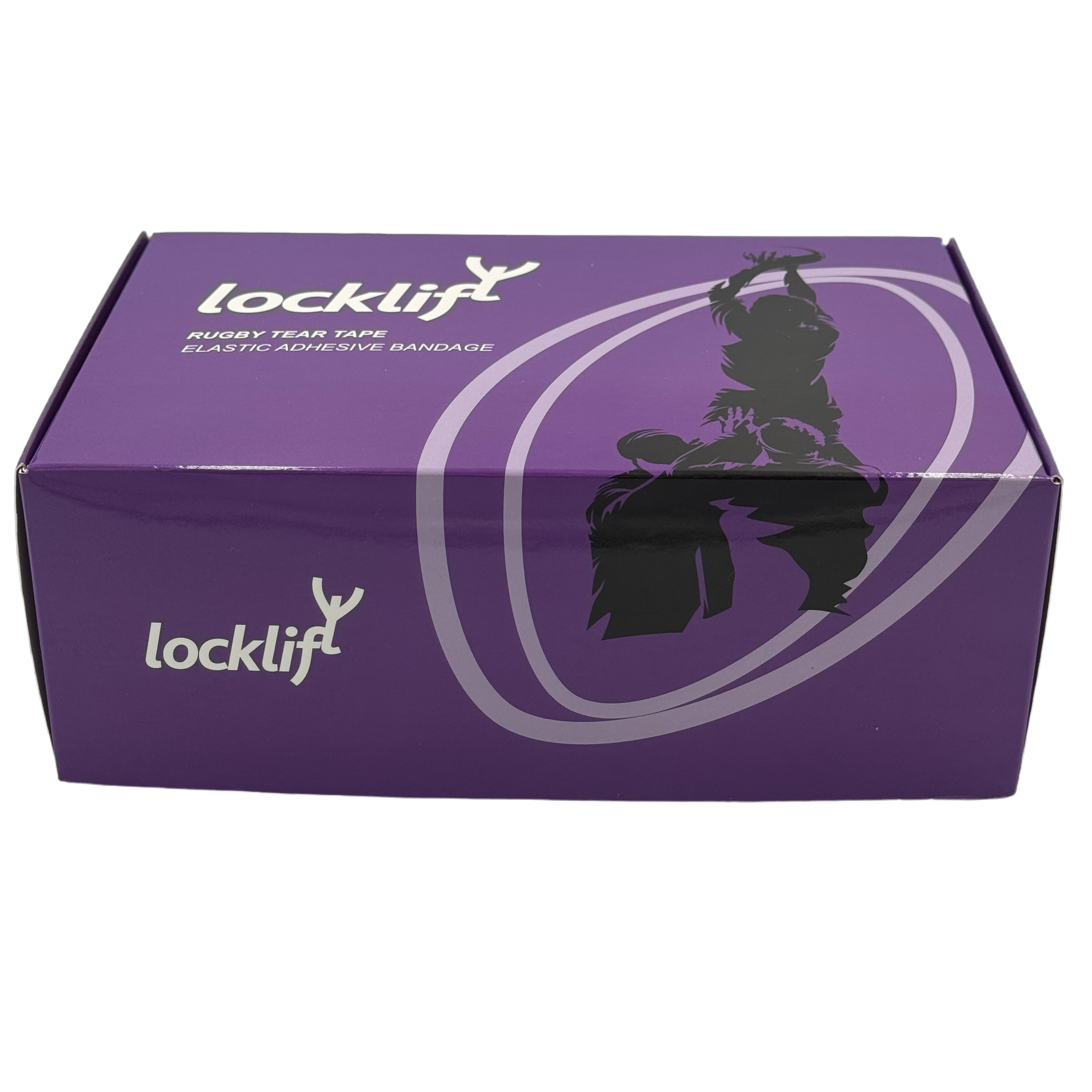 locklift tear tape - rugby thigh sport tape 7.5cms x 6.9m box of 6 rolls