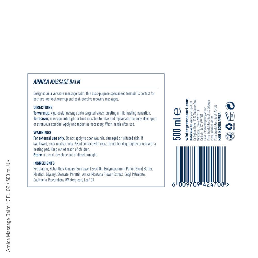Wintergreen Arnica Massage Balm 500ml