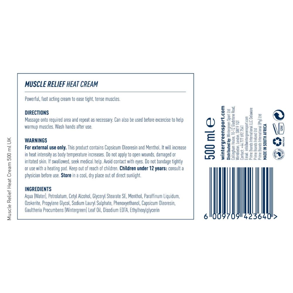 Wintergreen Muscle Relief Heat Cream