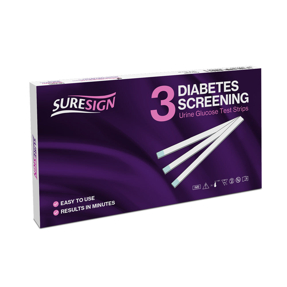 Suresign Diabetes Screening Urine Glucose Test Strips - 3 Pack