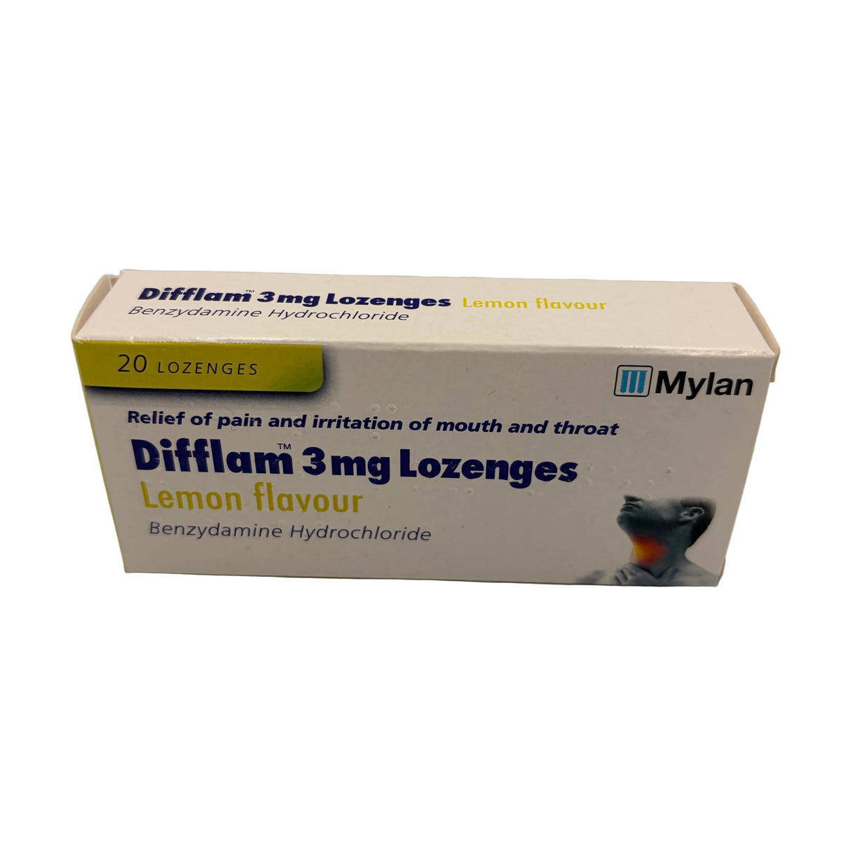DIFFLAM 3MG LOZENGES - LEMON (20)