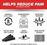 Mueller Typhoon Kinesiology Tape 5cm x 5m - 20 Pre-Cut I-Strips