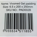 Vivomed Gel padding to protect injuries - 6.5mm thick (6.5 x 200 x 250mm)