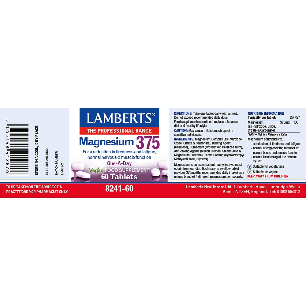 Lamberts Magnesium 375 One-a-Day