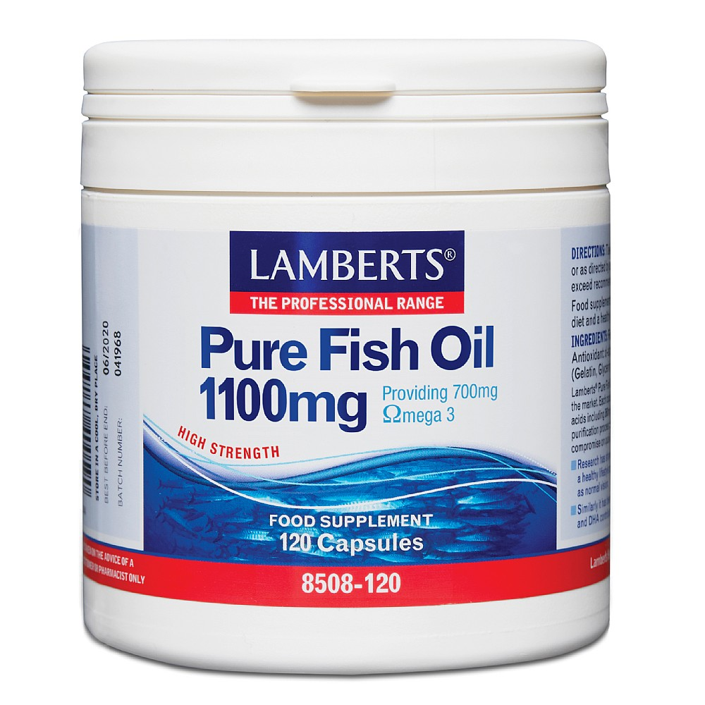 Lamberts Pure Fish Oil 1100mg - 180 capsules