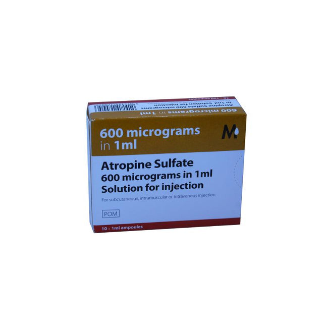 ATROPINE SULPH INJ 600MCG (10 X 1ML)