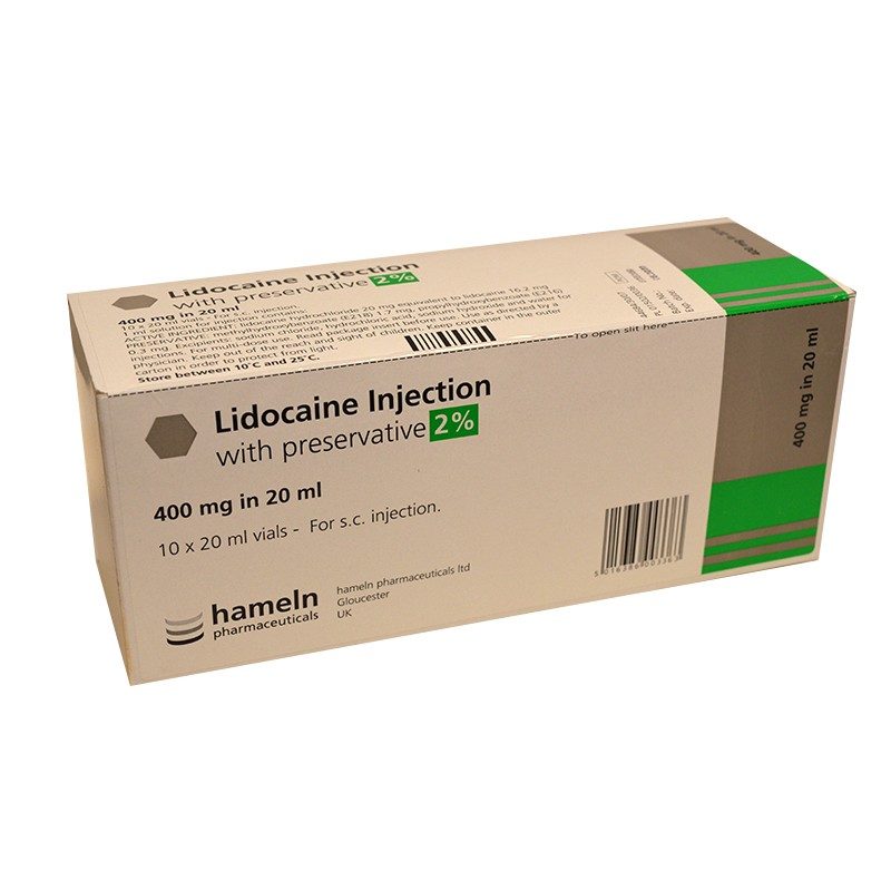 LIDOCAINE HYD INJ BP 2% VIAL (10X20ML)