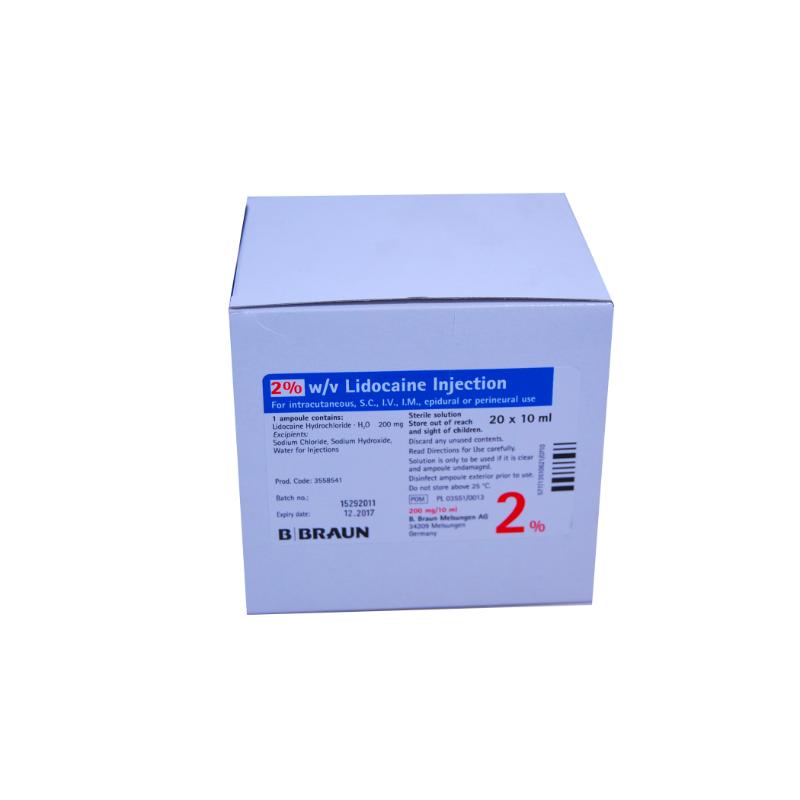 LIDOCAINE INJ 2% [MP CONNECT] (20X10ML)