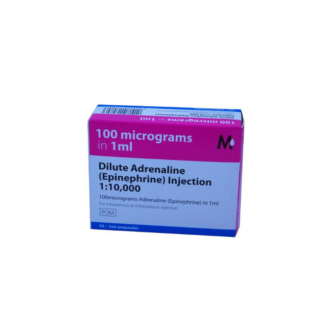 ADRENALINE INJ 1-10000 (100MCG/ML) 1ML (10)