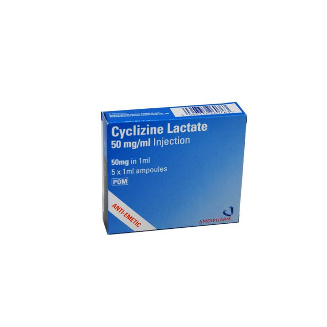 CYCLIZINE LACTATE INJ 50MG/ML (5)