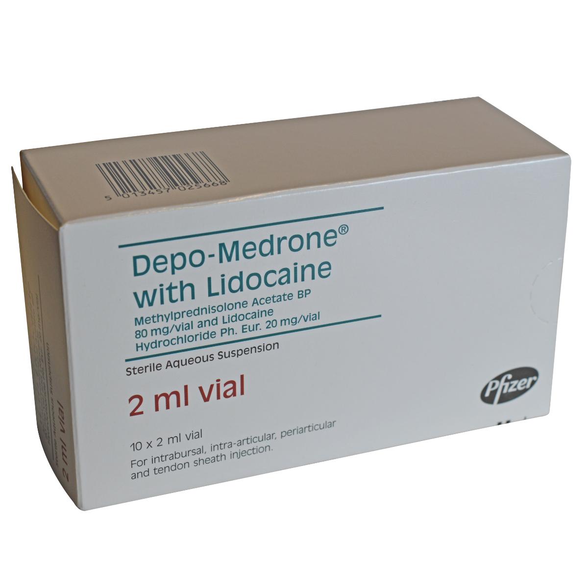 DEPO-MEDRONE (methylprednisolone) 40mg/ml c LIDOCAINE 10mg/ml (10X2ML VIALS)