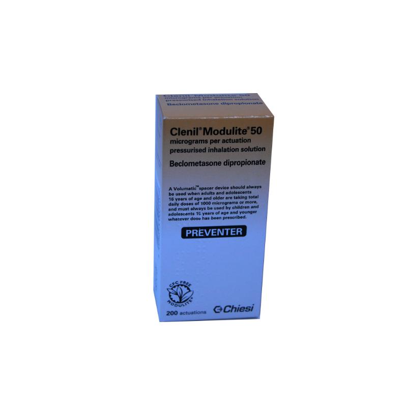 CLENIL (beclometasone) MODULITE CFC FREE INHALER 50MCG