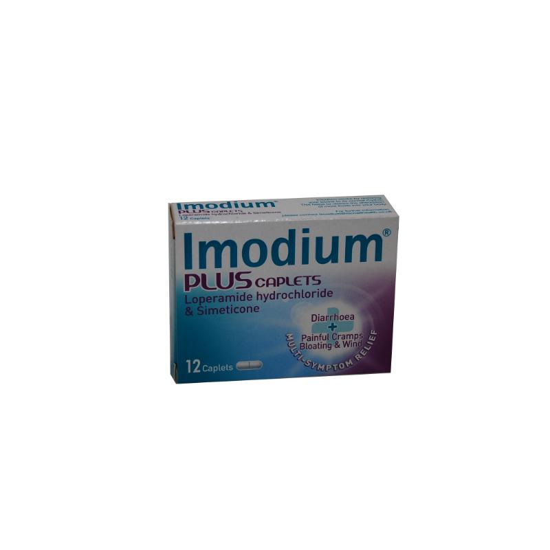 IMODIUM (loperamide hydrochloride) PLUS CAPLETS 2mg (12)