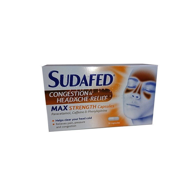 SUDAFED CONGESTION HEADACHE MAX STRENGTH (16)