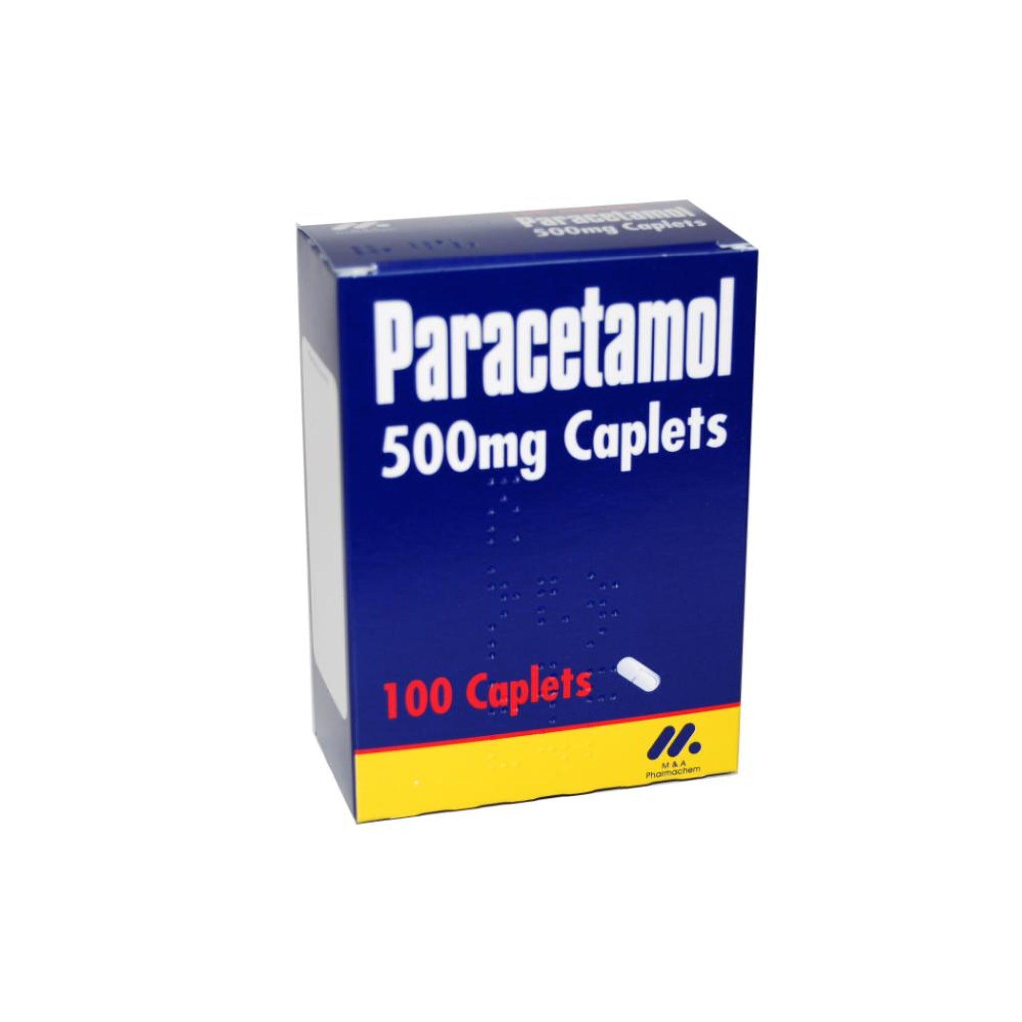 PARACETAMOL TABS/CAPLETS 500MG (100)