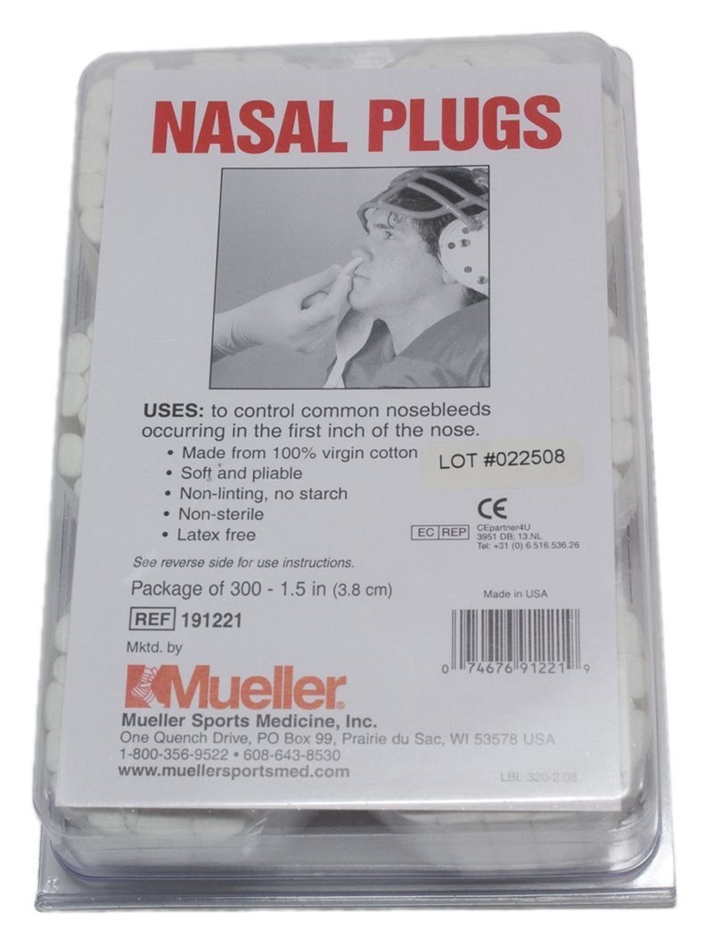 Mueller Nasal Plugs for Sports Nosebleed Control