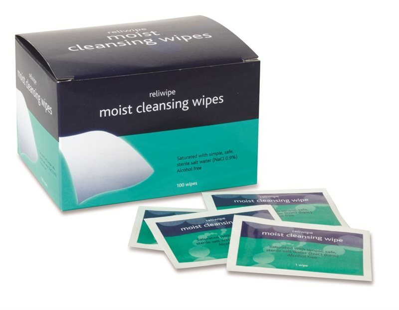 Reliwipe Moist Cleansing Wipes – Antibacterial First Aid Cleaning Wipes