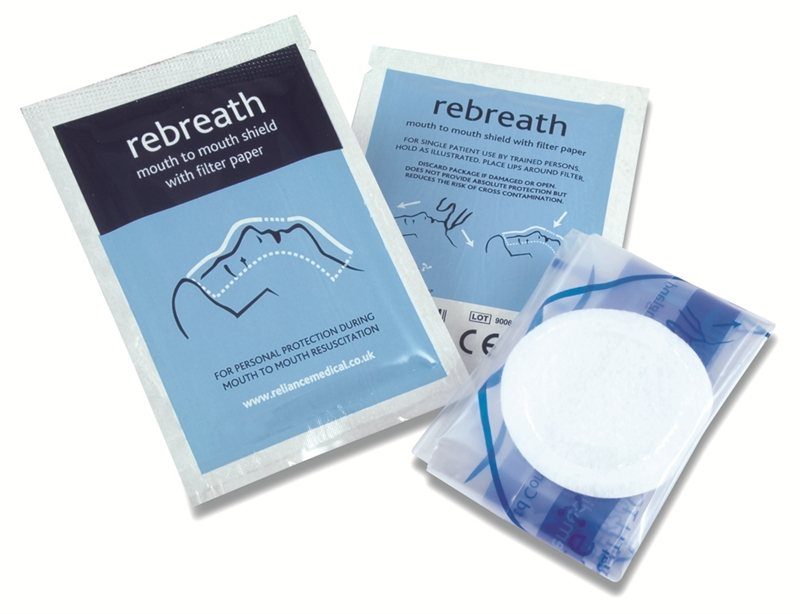 Rebreath Face Mask – Disposable CPR Resuscitation Mask First Aid
