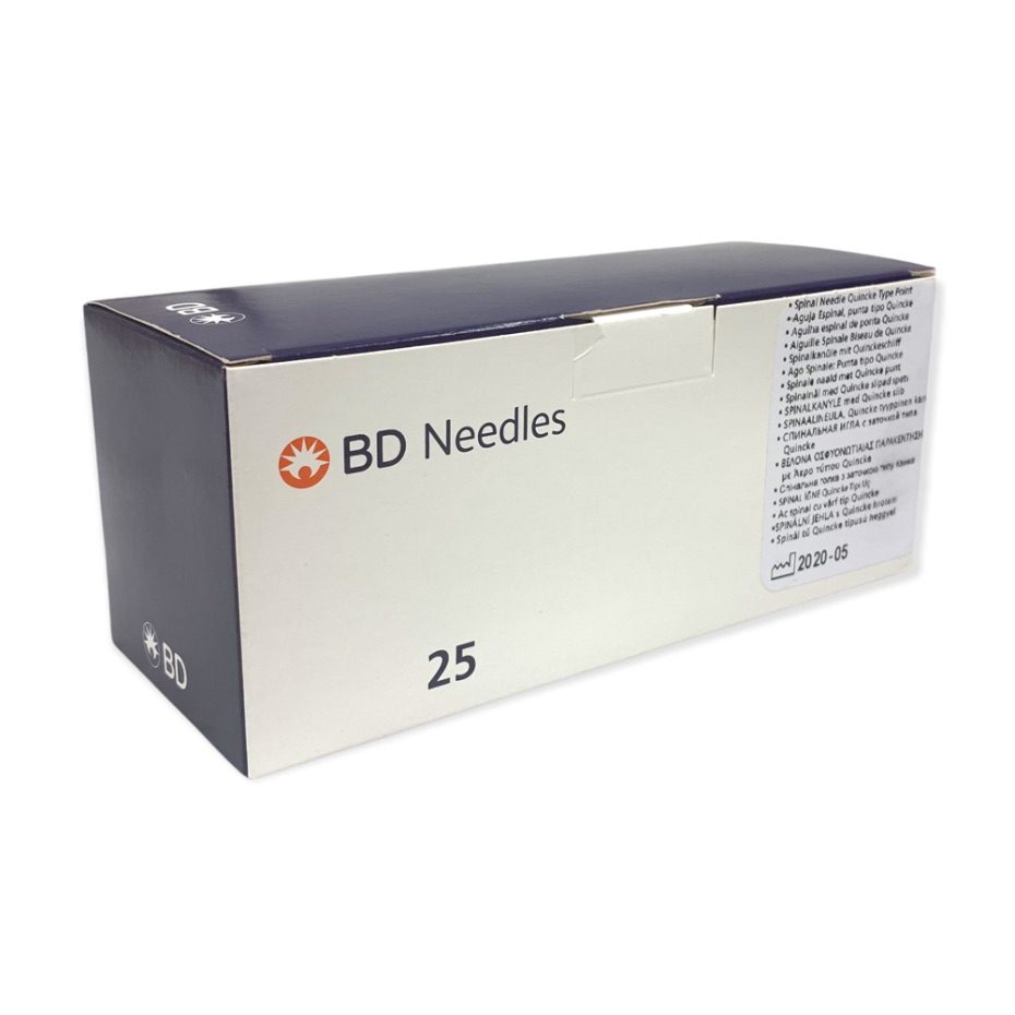 BD Quincke Spinal Needle 22g x 90mm (25)
