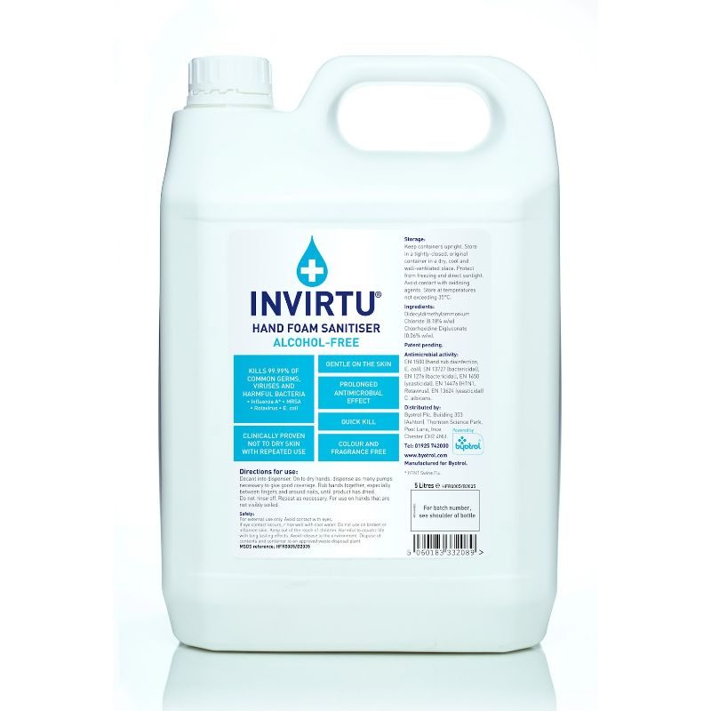 Invirtu Byotrol Hand Foam Sanitiser 600mL or 5L