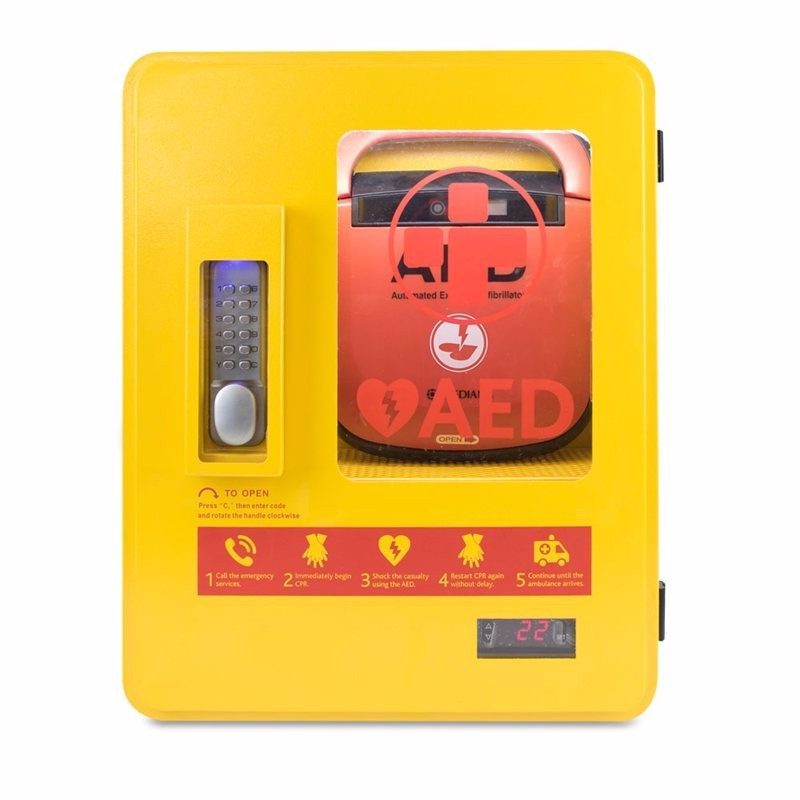 Reliance Medical Heated Outdoor Metal AED (defibrillator) Wall Cabinet