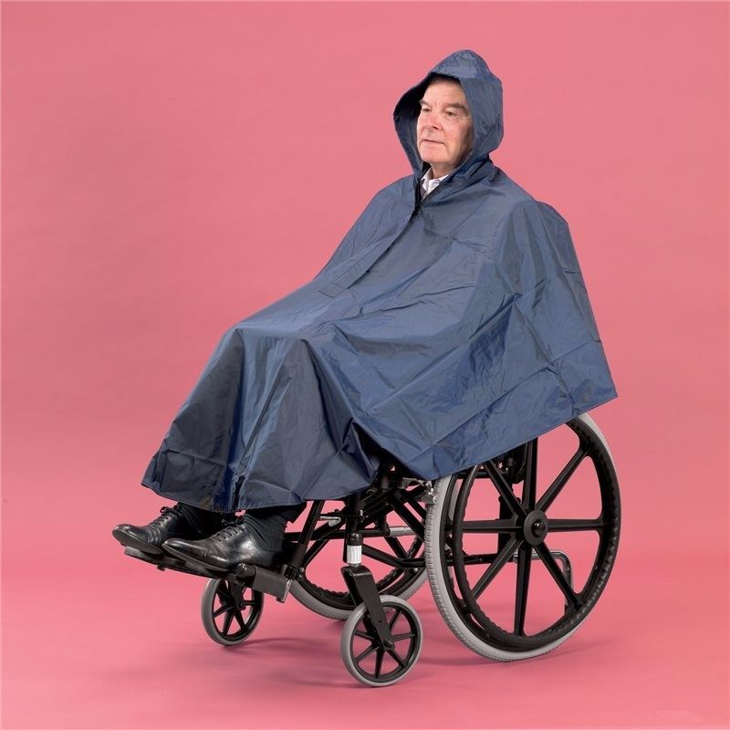 Wheelchair waterproof poncho - lined - one size