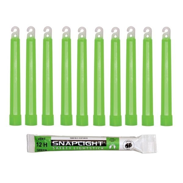 15cm Cyalume Glow Stick Snaplight pack of 10 - Green