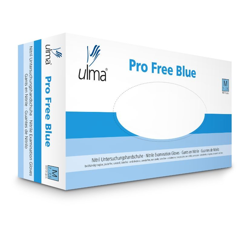 Ulma Pro Free Blue Nitrile Gloves - box of 100 - Extra Large