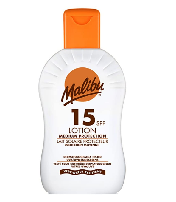 Malibu SPF15 Sunscreen / Suntan Lotion – 200ml