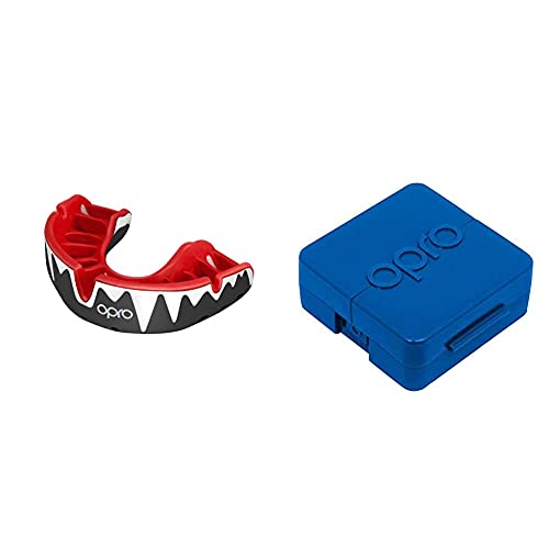 Opro Opro Platinum Sports Mouthguard, Black, White, Red