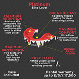 Opro Opro Unisex Platinum Sports Mouthguard, Red, Silver, Black