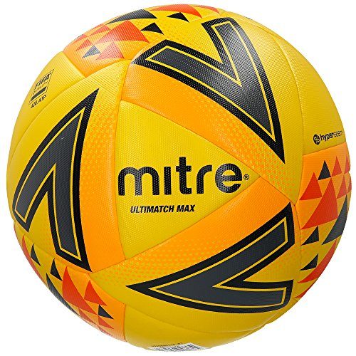 Mitre Mitre Ultimatch Plus Max Match Football, Yellow/Orange/Black
